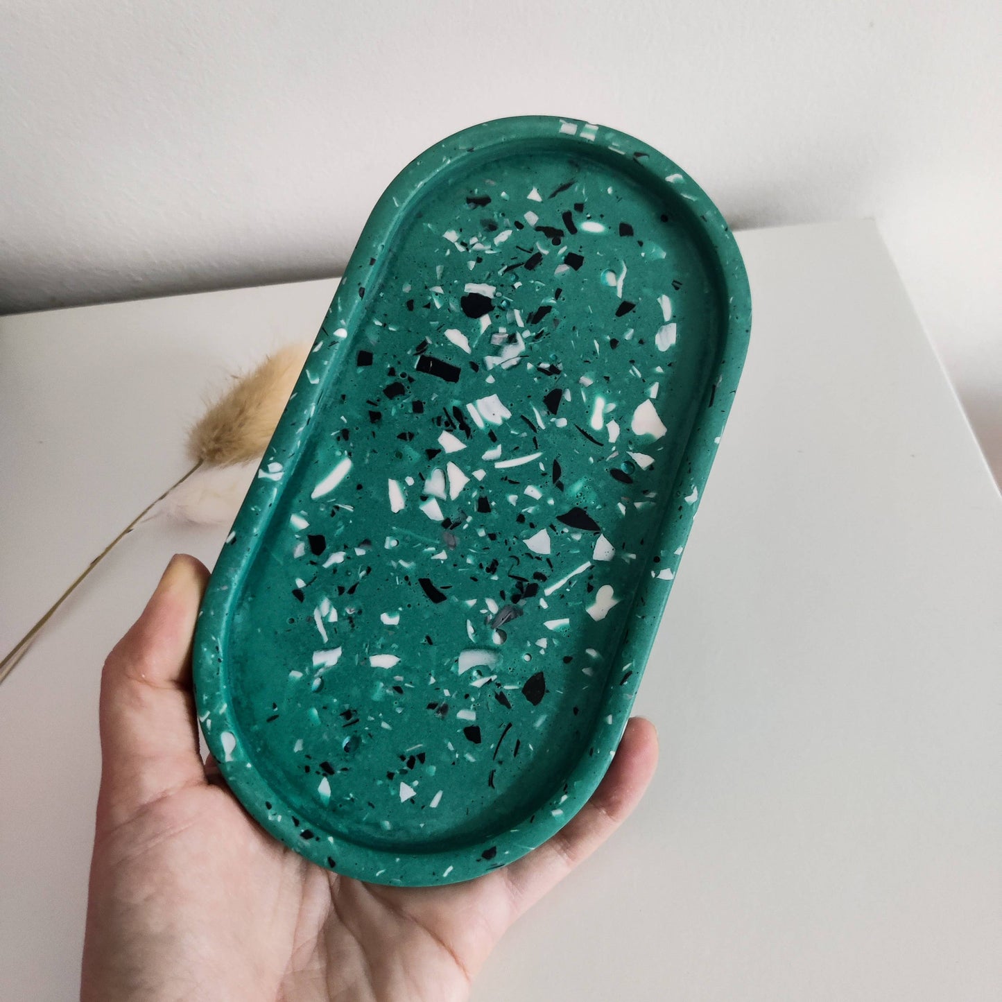 Emerald Green Terrazzo Trinket Tray